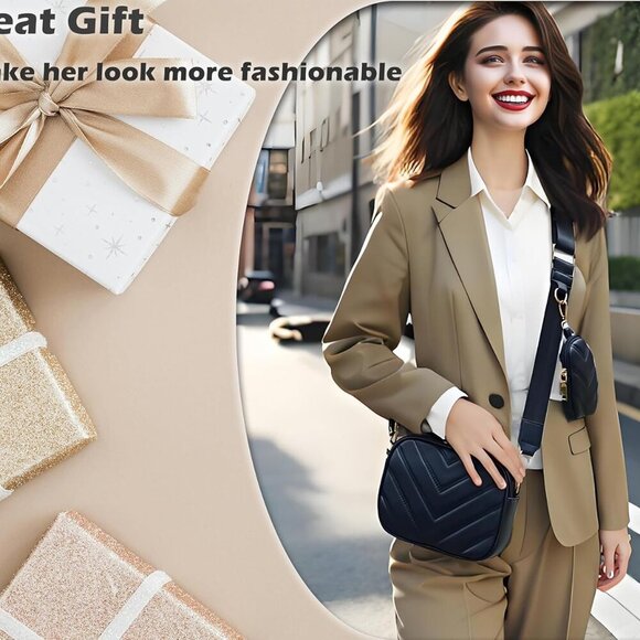 Small Quilted Crossbody Bags for Women Stylish Leather Purse Designer Handbag wi - Picture 7 of 7